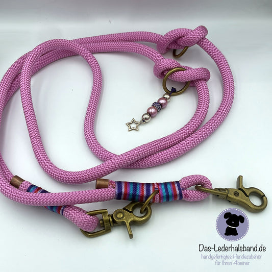 Hundeleine - Tau Leine "Granny Rose" 2m