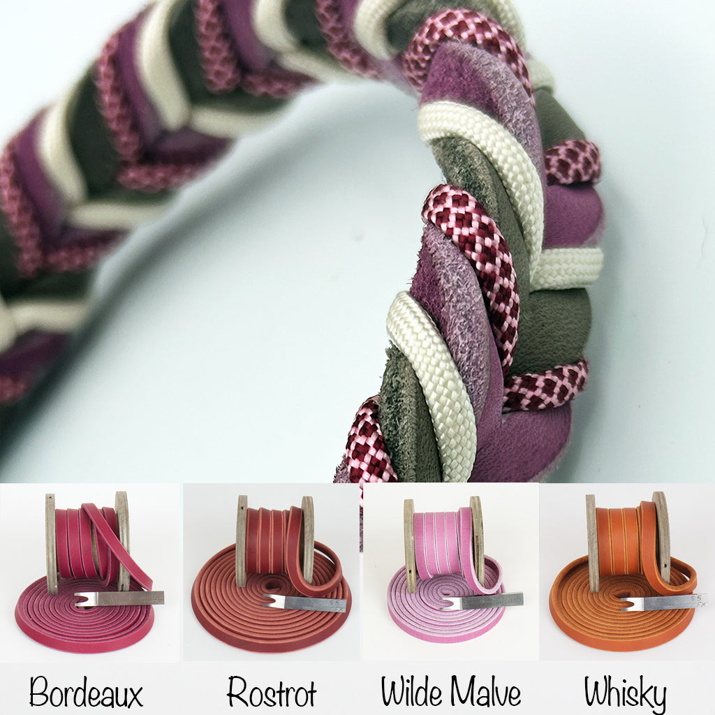 Fettlederhalsband mit Kettenzug | Deluxe - DesignYourself