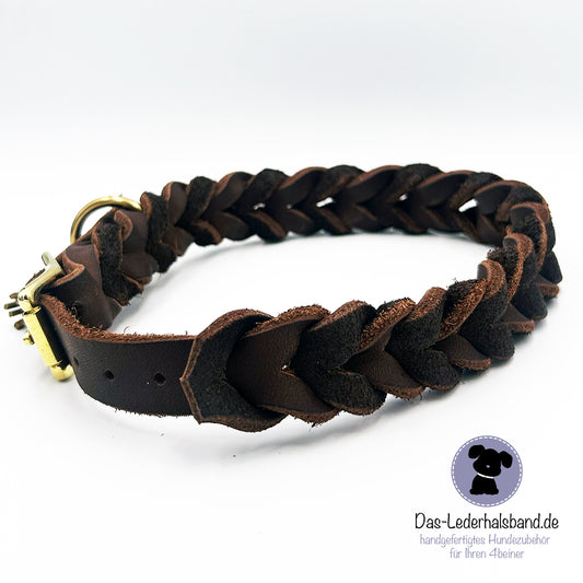 Fettlederhalsband Schoko