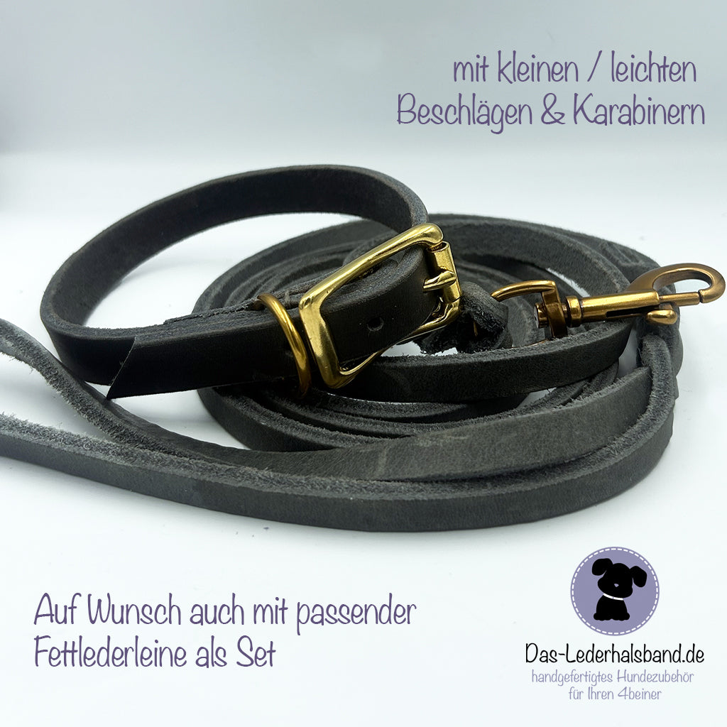 Welpenhalsband aus Fettleder "Petit" - DesignYourself