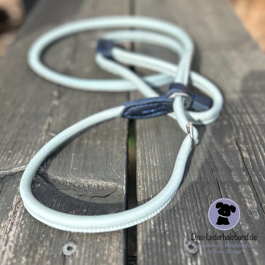 Retrieverleine babyblau-dunkelblau