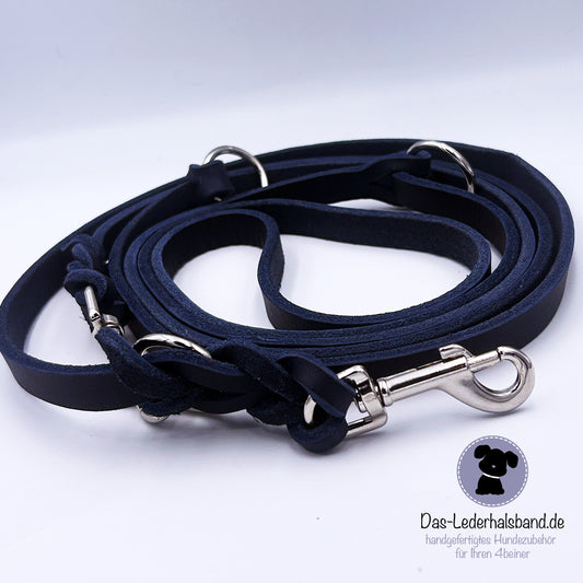Fettlederleine in dunkelblau