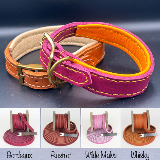 Genähtes Lederhalsband "Classic"