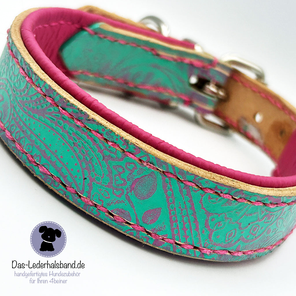 Geprägtes Lederhalsband 