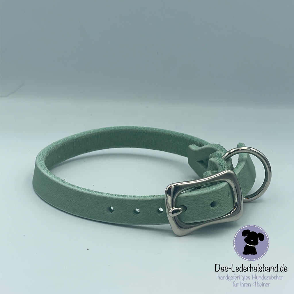 Fettlederhalsband PURE in mint - in 6 Größen erhältlich