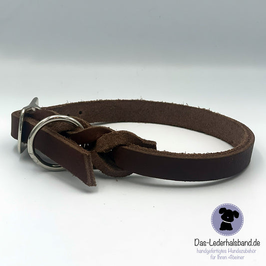 Fettlederhalsband PURE in schoko - in 6 Größen erhältlich