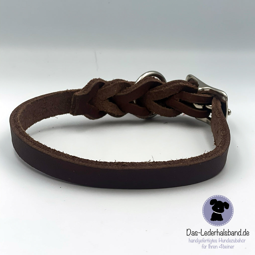 Fettlederhalsband PURE in schoko - in 6 Größen erhältlich