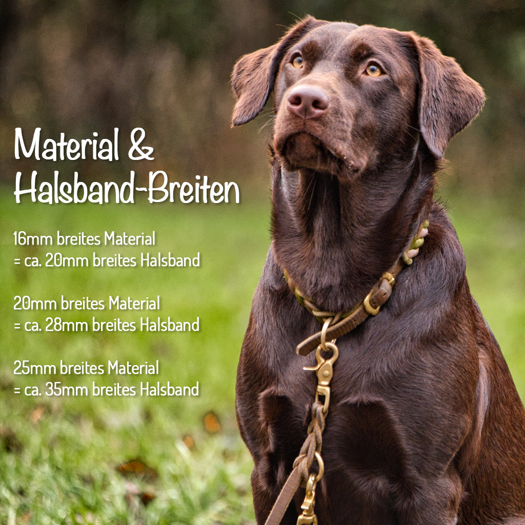 Geflochtenes Fettlederhalsband lila-flieder