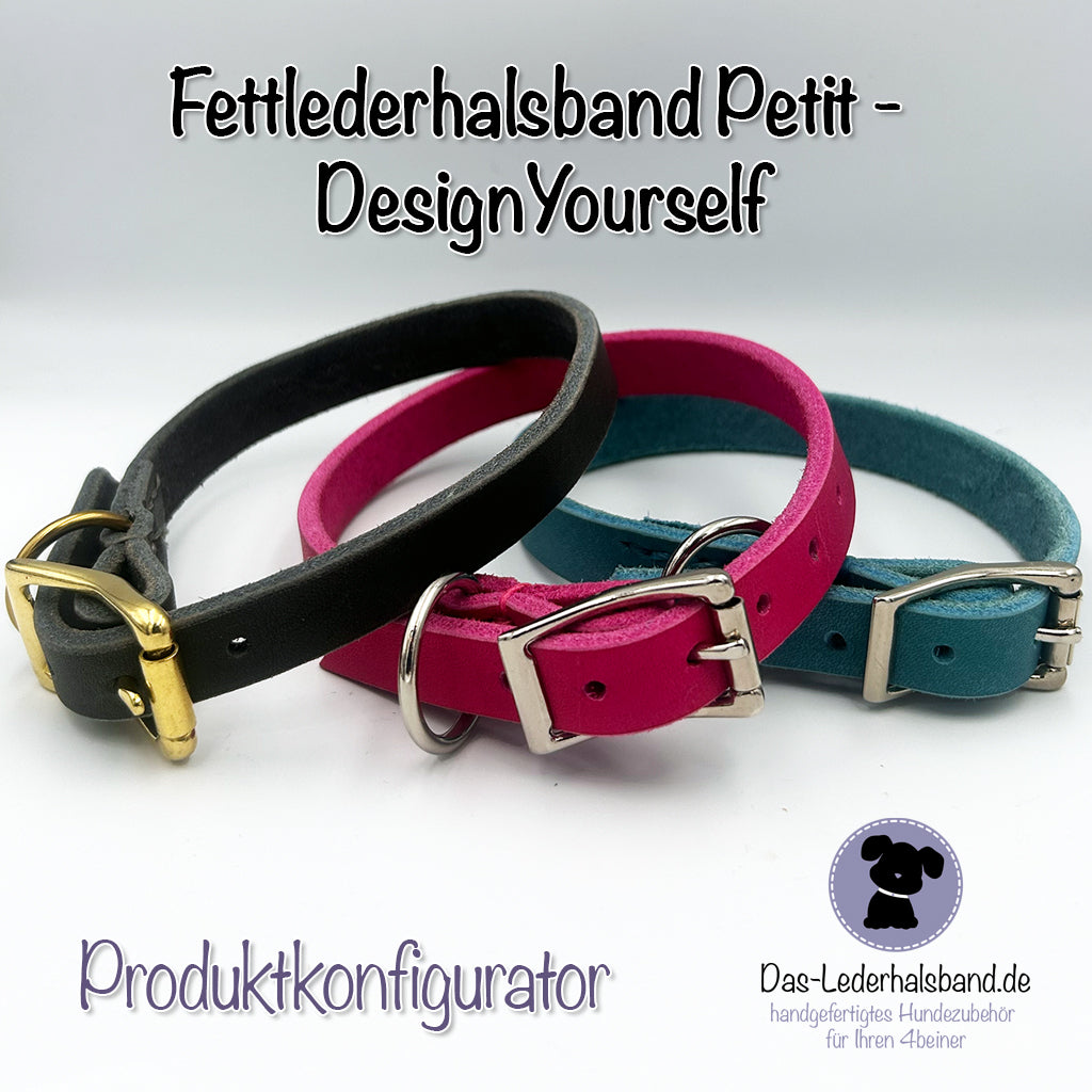 Welpenhalsband aus Fettleder "Petit" - DesignYourself
