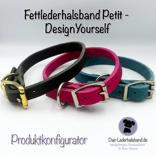 Welpenhalsband aus Fettleder "Petit" - DesignYourself