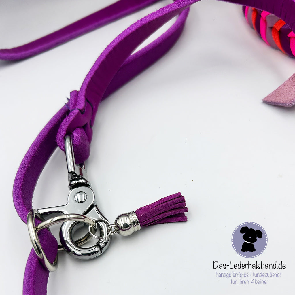 Retrieverleine mit Paracord | Deluxe - Purpur-Flieder