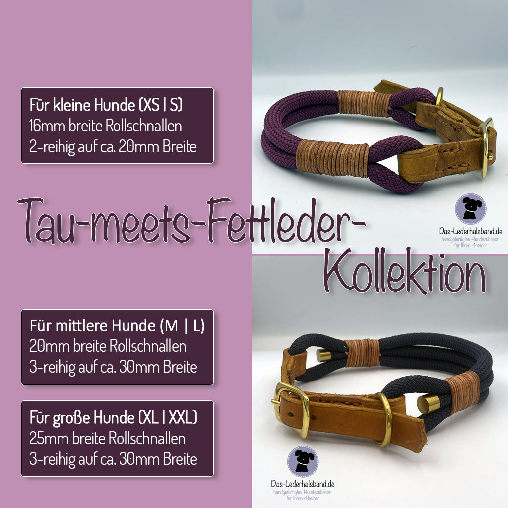 Hundehalsband "Lady Mauve" - in 6 Größen