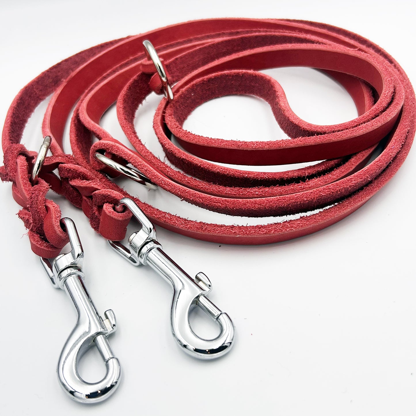 Sofortkauf: Fettlederleine Altrosa 12mm, 3m lang