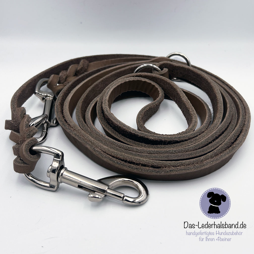 Sofortkauf: Fettlederleine Schlamm 14mm, 3m lang
