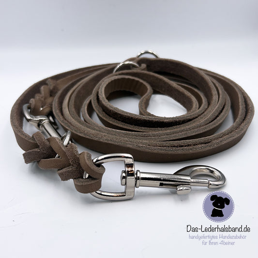 Sofortkauf: Fettlederleine Schlamm 14mm, 3m lang