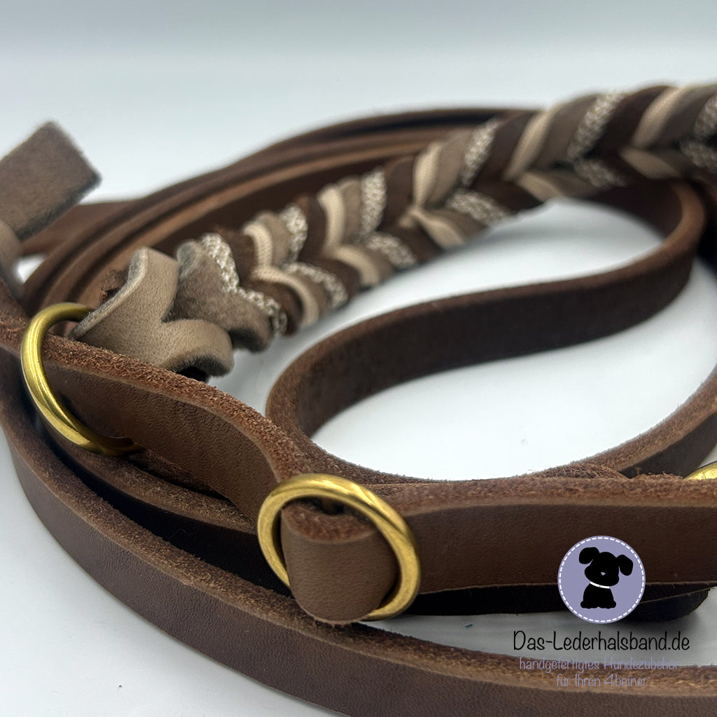 Retrieverleine mit Paracord | Deluxe - Schoko-Schlamm