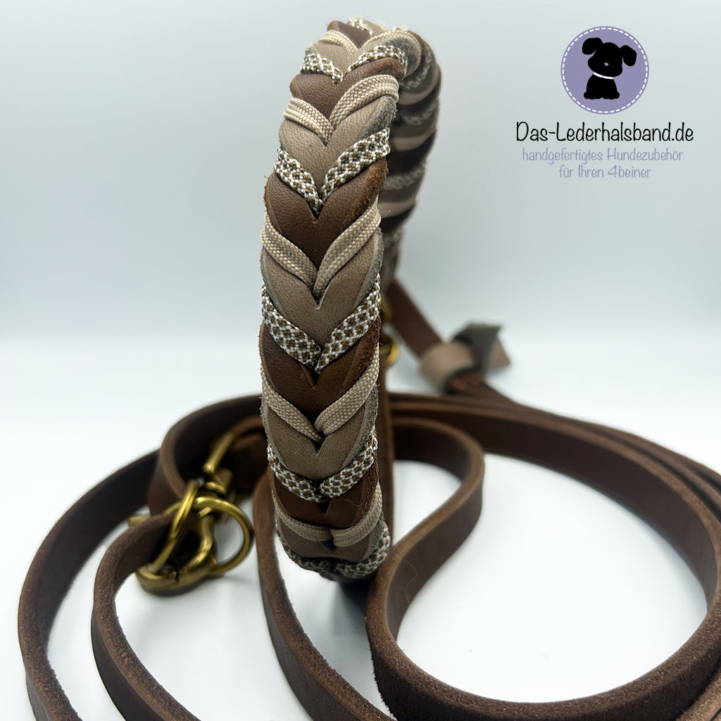 Retrieverleine mit Paracord | Deluxe - Schoko-Schlamm