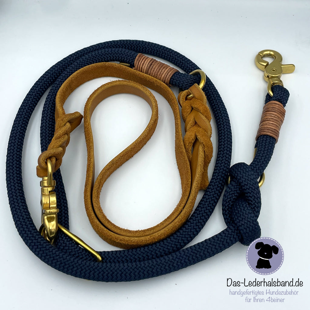 Hundeleine "Mare"- Tau meets Fettleder